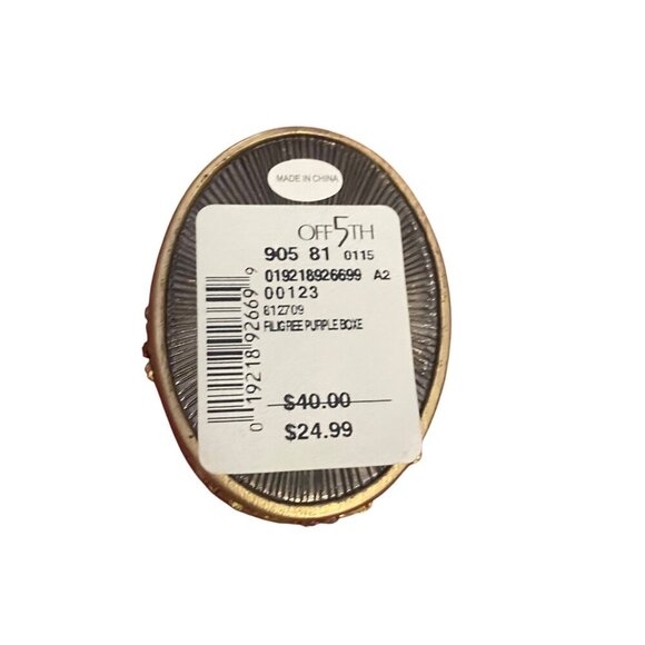 Folio Home Genuine Austrian Crystal Filligree Purple Flower Box NWT - Picture 4 of 13